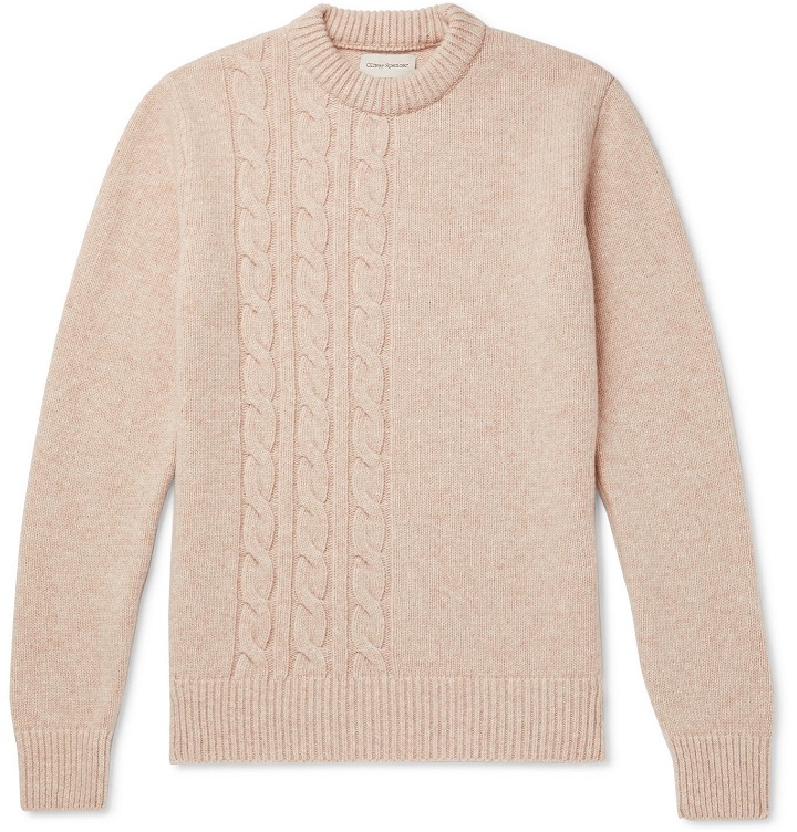 Photo: Oliver Spencer - Blenheim Cable-Knit Wool Sweater - Neutrals