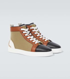 Christian Louboutin Fun Louis leather-trimmed sneakers