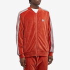 Needles Men's Velour RC Track Jacket in Brick