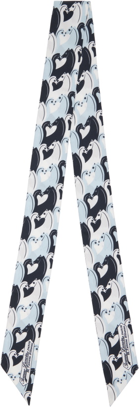 Photo: Lanvin Blue Small Horse Bandeau Scarf
