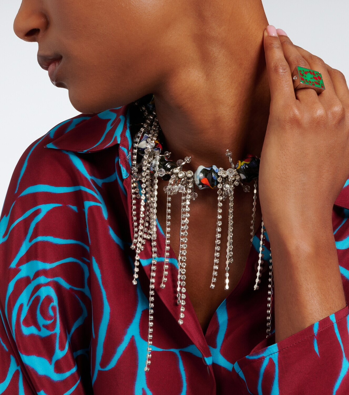 Dries Van Noten Embellished fringed necklace