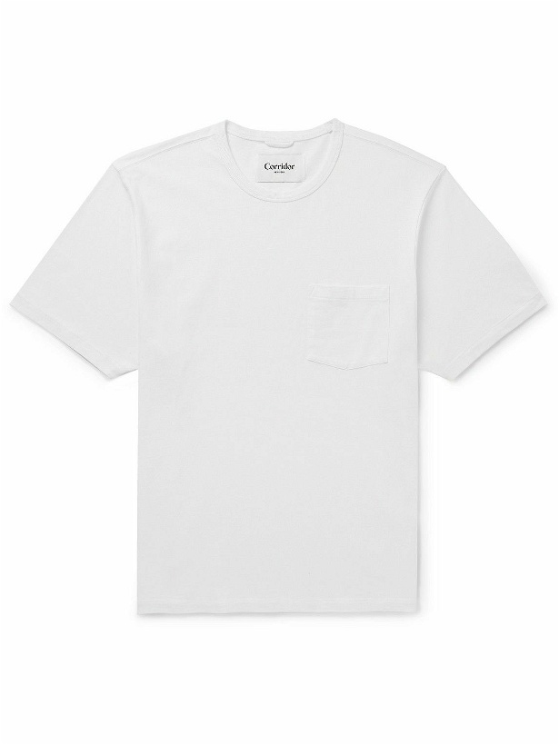 Photo: Corridor - Garment-Dyed Organic Cotton-Jersey T-Shirt - White