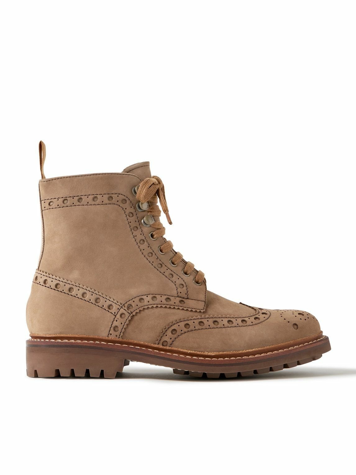 Photo: Grenson - Fred Nubuck Brouge Boots - Brown