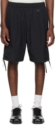 WOOYOUNGMI Black Zip Detail Utility Shorts