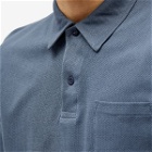 Sunspel Men's Riviera Polo Shirt in Slate Blue