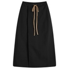 Fear of God ESSENTIALS Women's Bonded Nylon Wrap Skirt in Black