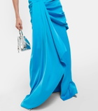 Rasario Halterneck satin gown