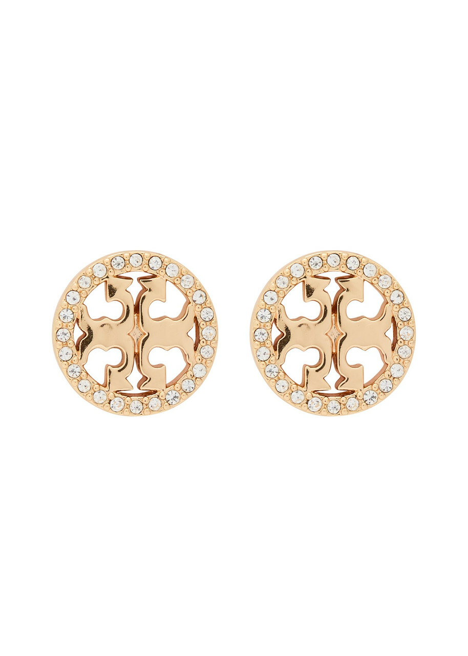 Tory Burch Icon Pavé 18kt Gold-plated Stud Earrings - One Size
