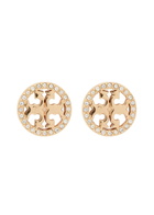 Tory Burch Icon Pavé 18kt Gold-plated Stud Earrings - One Size