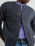 Auralee - Garment-Dyed Alpaca Cardigan - Gray