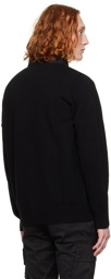 Stone Island Black Two-Way Zip Sweater
