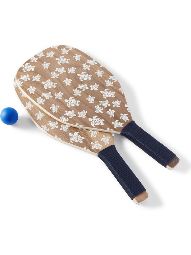 Photo: Vilebrequin - Printed Wooden Beach Bat and Ball Set