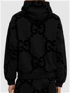 GUCCI - Gg Flocked Cotton Jersey Hoodie