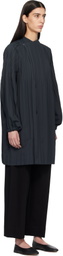 PLEATS PLEASE ISSEY MIYAKE Gray Smooth Coat