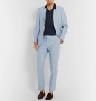 Officine Generale - Blue Paul Stretch-Cotton Seersucker Trousers - Men - Blue