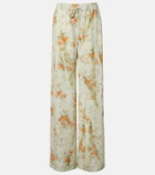 McQueen Floral wide-leg pants