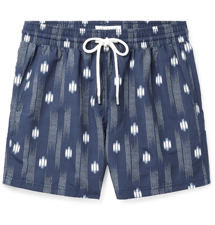 Photo: Atalaye - Caserio Short-Length Printed Swim Shorts - Blue