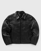 Daily Paper Silence Monogram Leather Jacket Black - Mens - Bomber Jackets