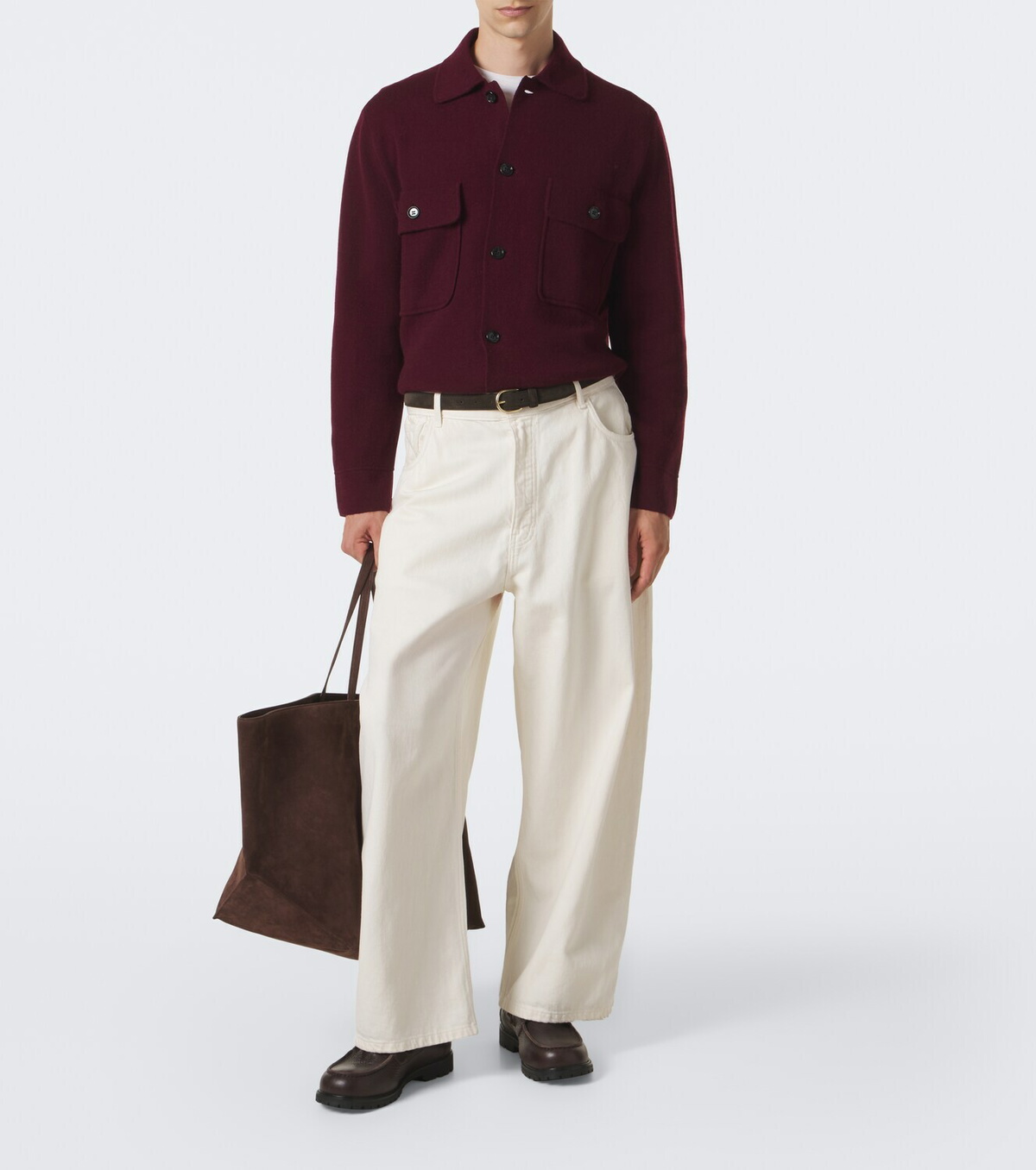 Allude Knitted wool and cashmere cardigan