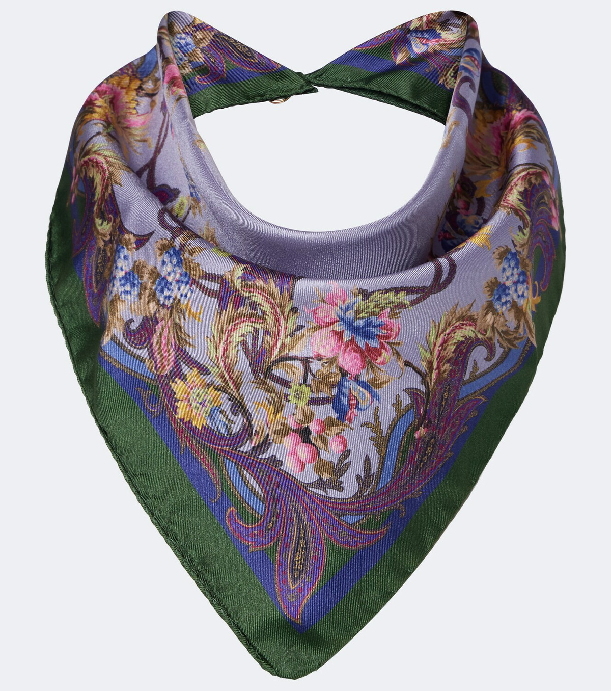 Etro Printed silk twill scarf