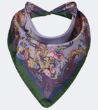 Etro Printed silk twill scarf