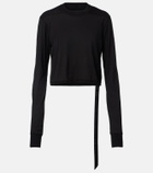 Rick Owens Belted cotton jersey T-shirt