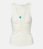 Christopher Esber Crystal Pin embellished jersey tank top