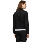 Saint Laurent Black Coated Classic Denim Jacket