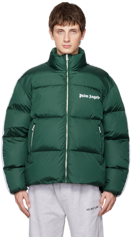 Photo: Palm Angels Green Classic Track Down Jacket