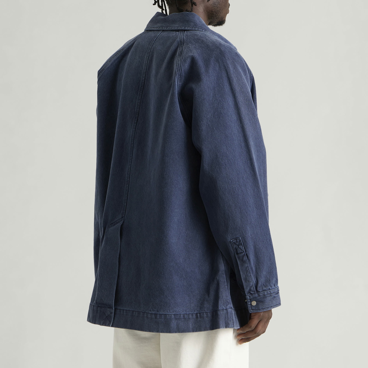 Folk Men's Carcoat in Indigo Canvas