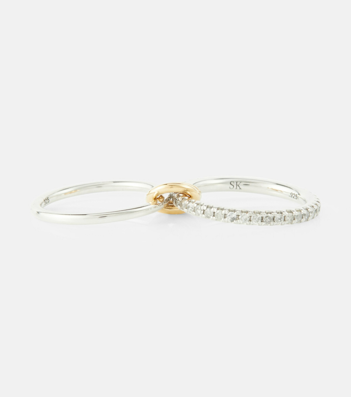 Spinelli Kilcollin - Marigold sterling silver and 18kt gold ring with diamonds
