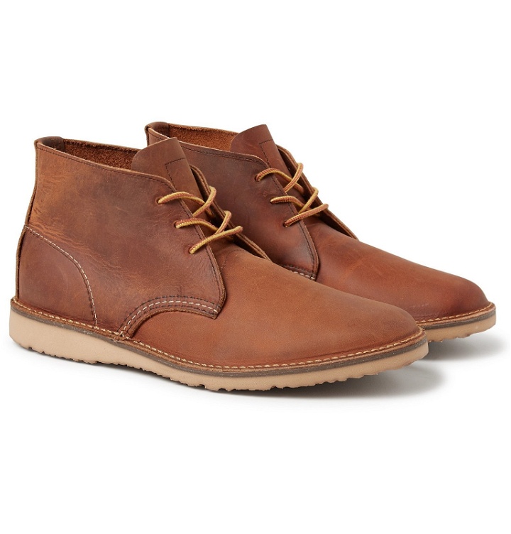 Photo: Red Wing Shoes - Weekender Burnished Leather Chukka Boots - Brown