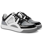 Fendi - Patent-Leather and Mesh Sneakers - Gray
