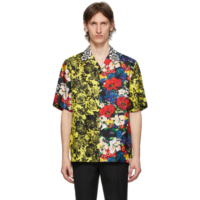 Photo: Versace SSENSE Exclusive Multicolor Bouquet Silk Shirt