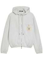 Jacquemus Le Hoodie Torneo Logo Hooded Cotton Sweatshirt Grey