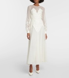Elie Saab Lace-trimmed midi dress