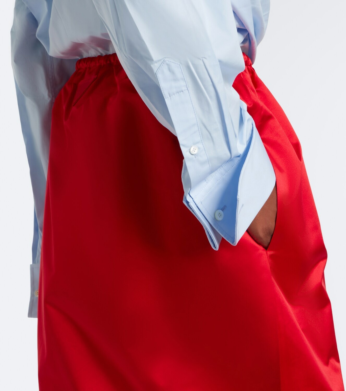 Prada Silk satin midi skirt