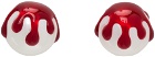 Shushu/Tong SSENSE Exclusive White YVMIN Edition Blood Pearl Earrings