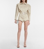 Alexandre Vauthier - Belted cotton jumpsuit