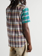 Beams Plus - Throwing Fits Button-Down Collar Checked Slub Cotton Half-Placket Shirt - Multi