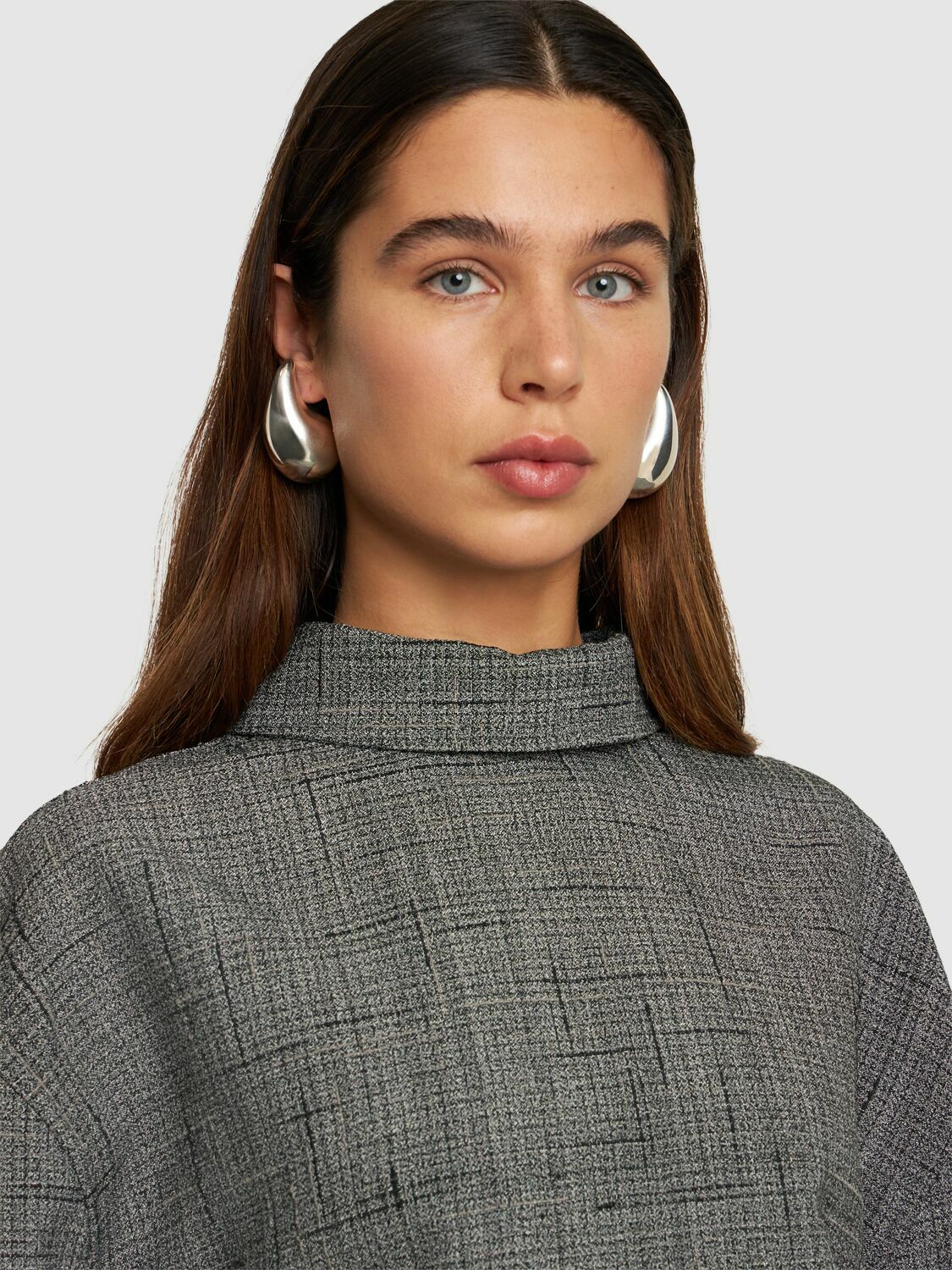 BOTTEGA VENETA - Large Drop Silver Earrings Bottega Veneta