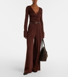 Max Mara Nigella draped wool bodysuit