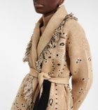 Alanui - Bandana cashmere and linen cardigan