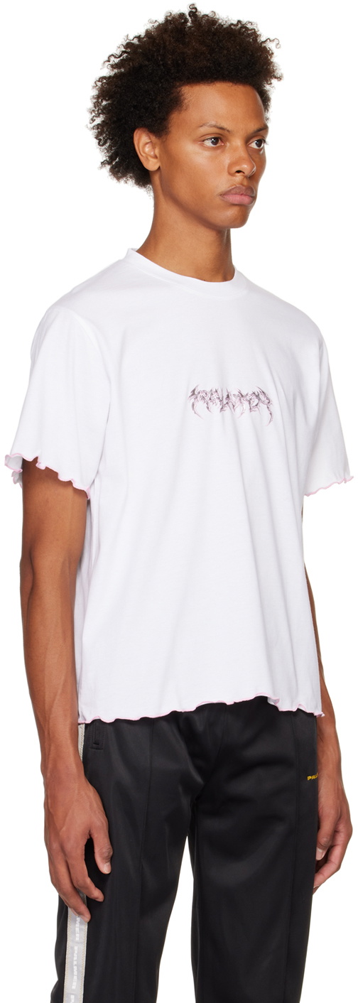 PALMER White Frilly T-Shirt