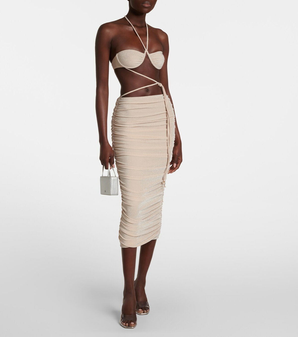 Bananhot Milan cutout ruched midi dress