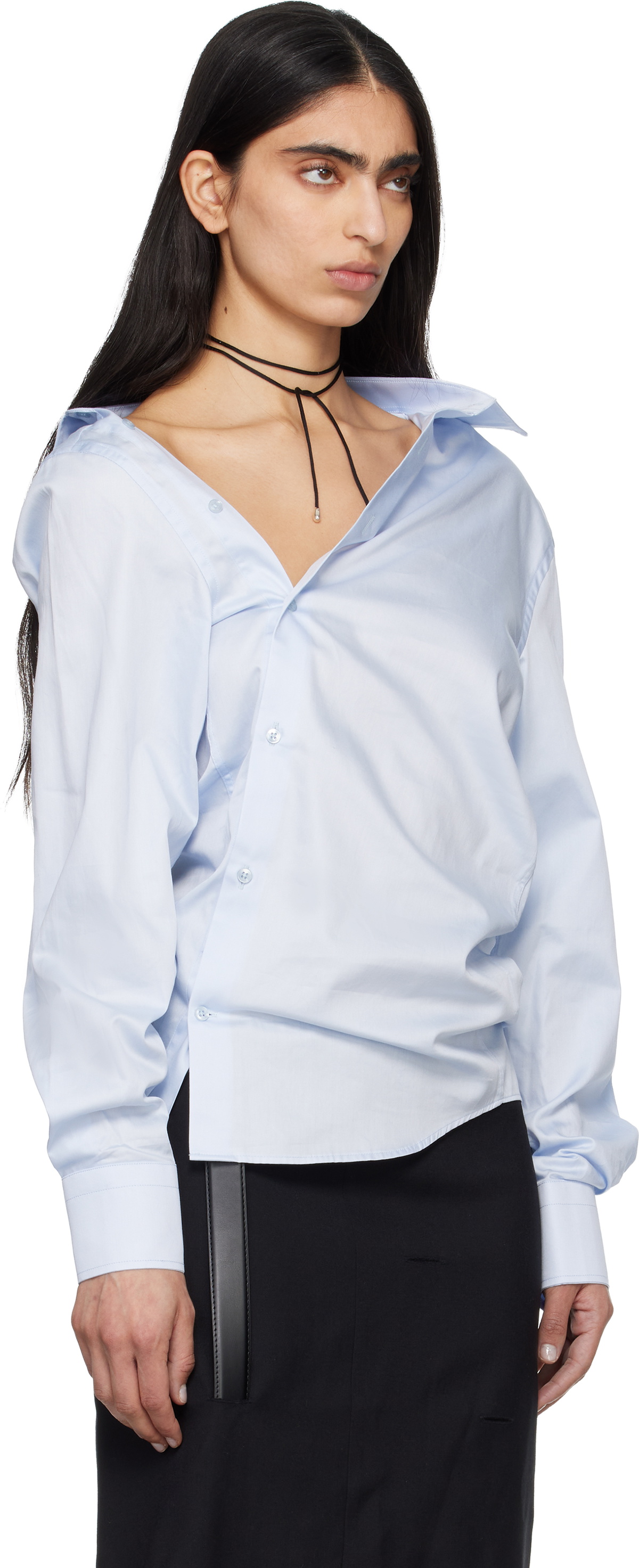 HODAKOVA Blue Asymmetric Shirt