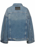 MARC JACOBS Big Trucker Crystal Denim Jacket