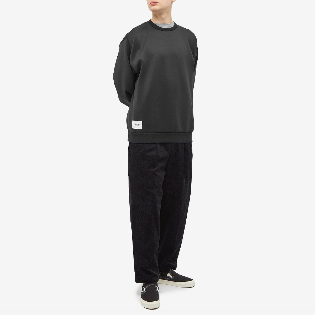 WTAPS Men's Bend Zip Detail Sweater in Black WTAPS