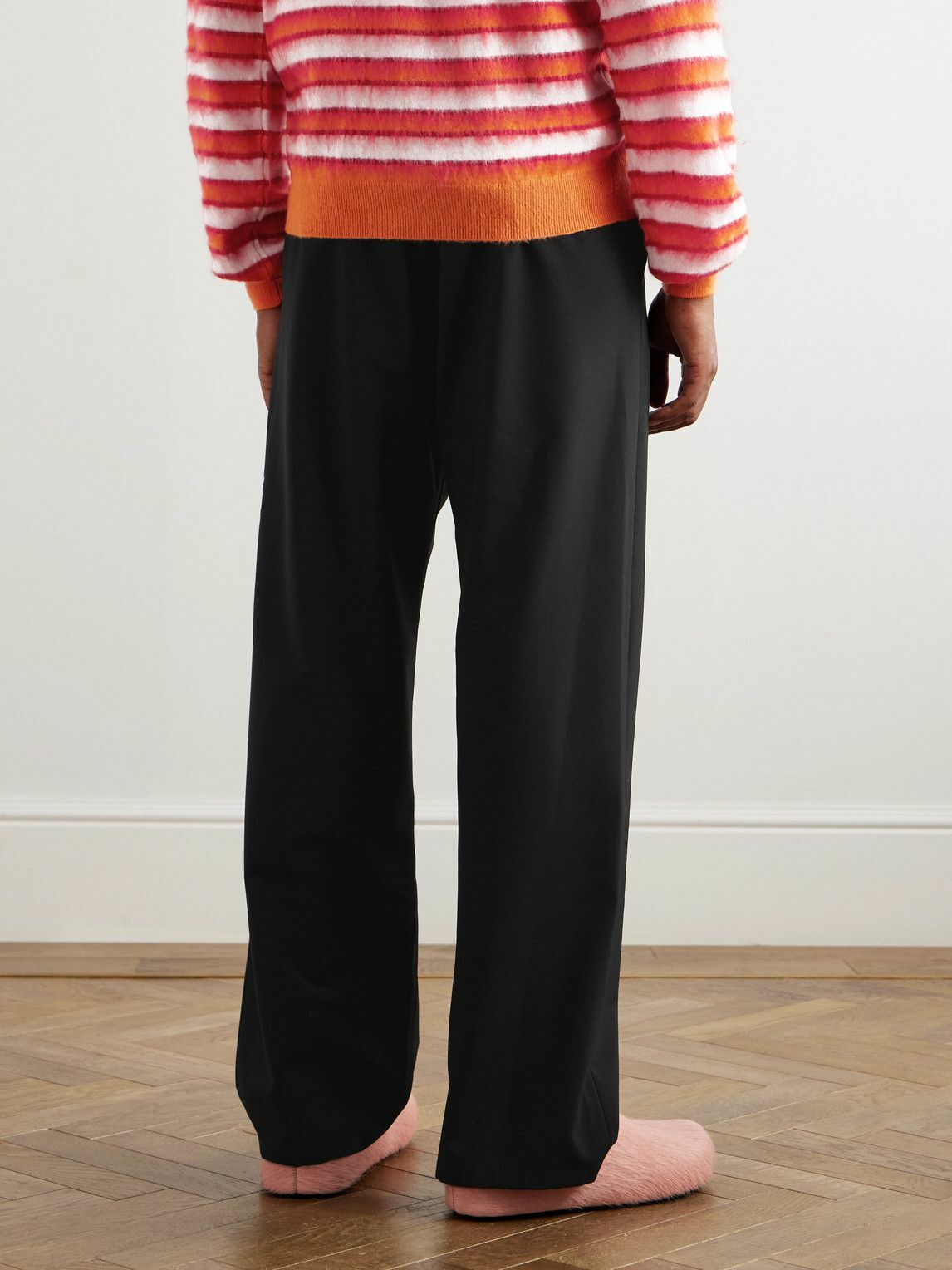 Marni - Straight-Leg Logo-Embroidered Woven Trousers - Black
