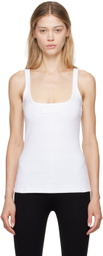 Versace Underwear White Logo Patch Tank Top